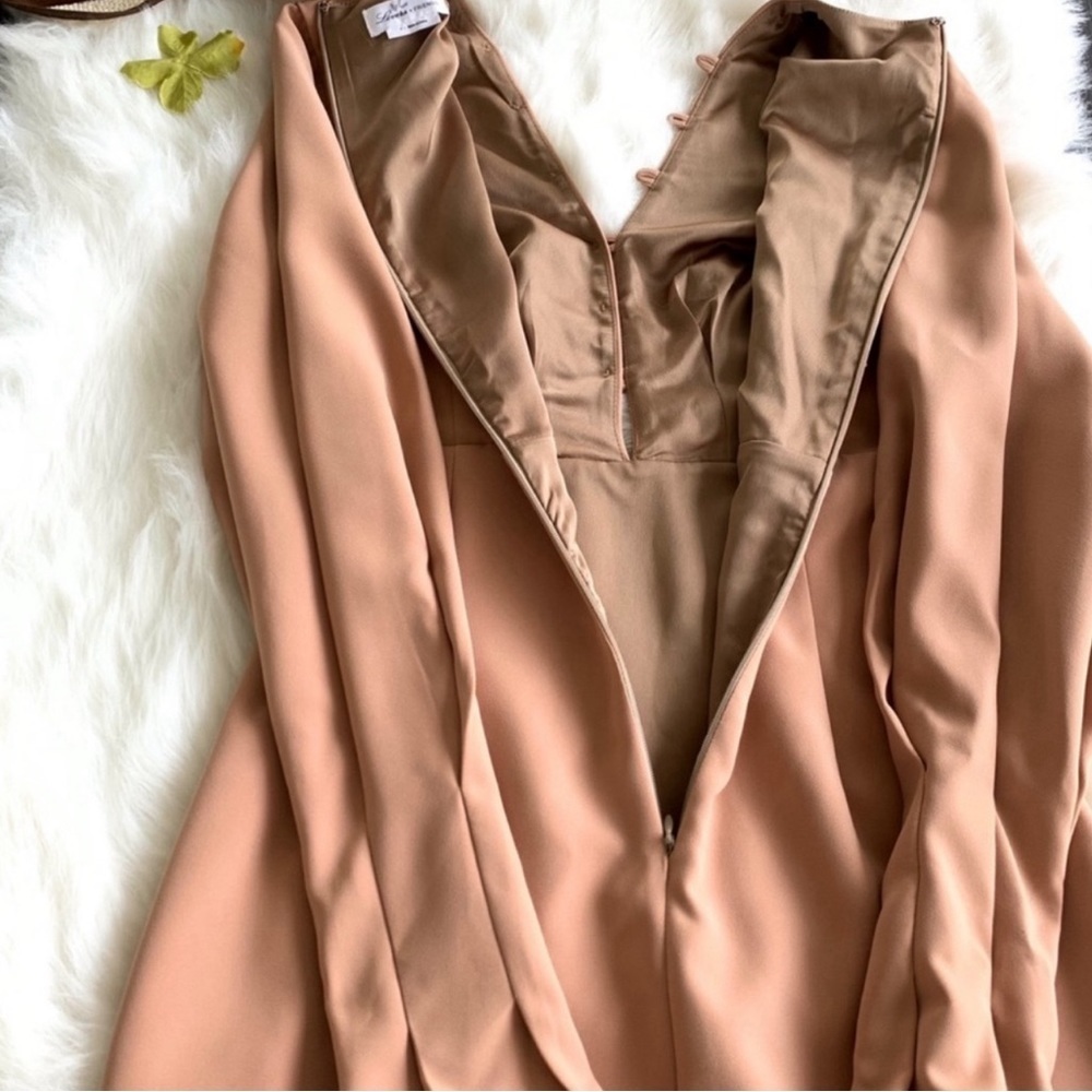 NWOT Lovers + Friends Elena Mini Dress in Neutral Peach Size Small - Picture 12 of 16